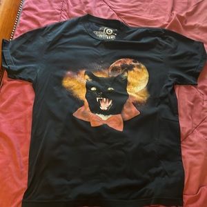 Black cat in bow tie sharp shirter tshirt